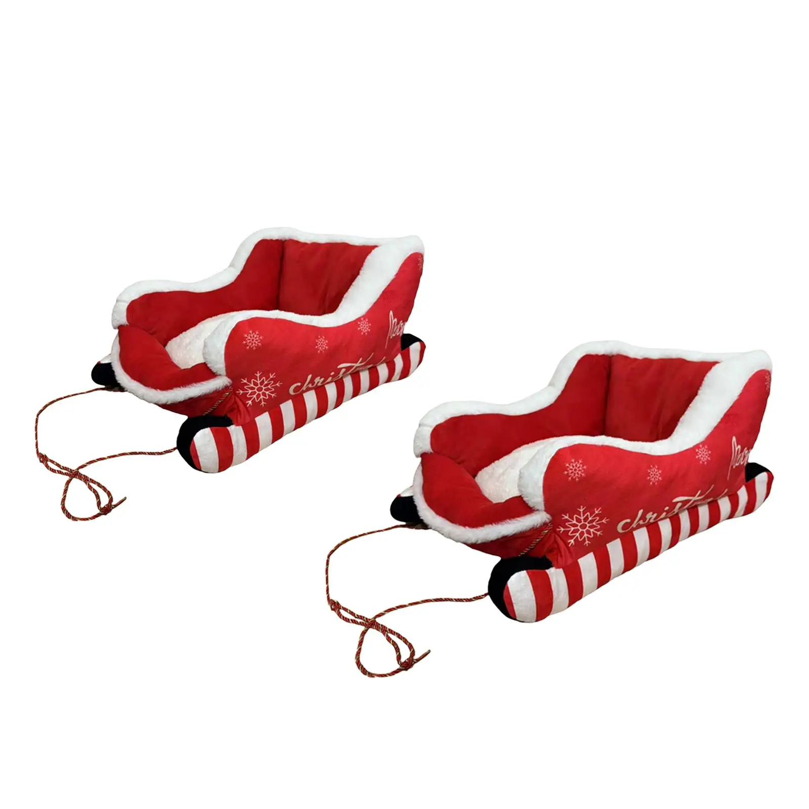 Cama navideña para perros con trineo en felpa suave