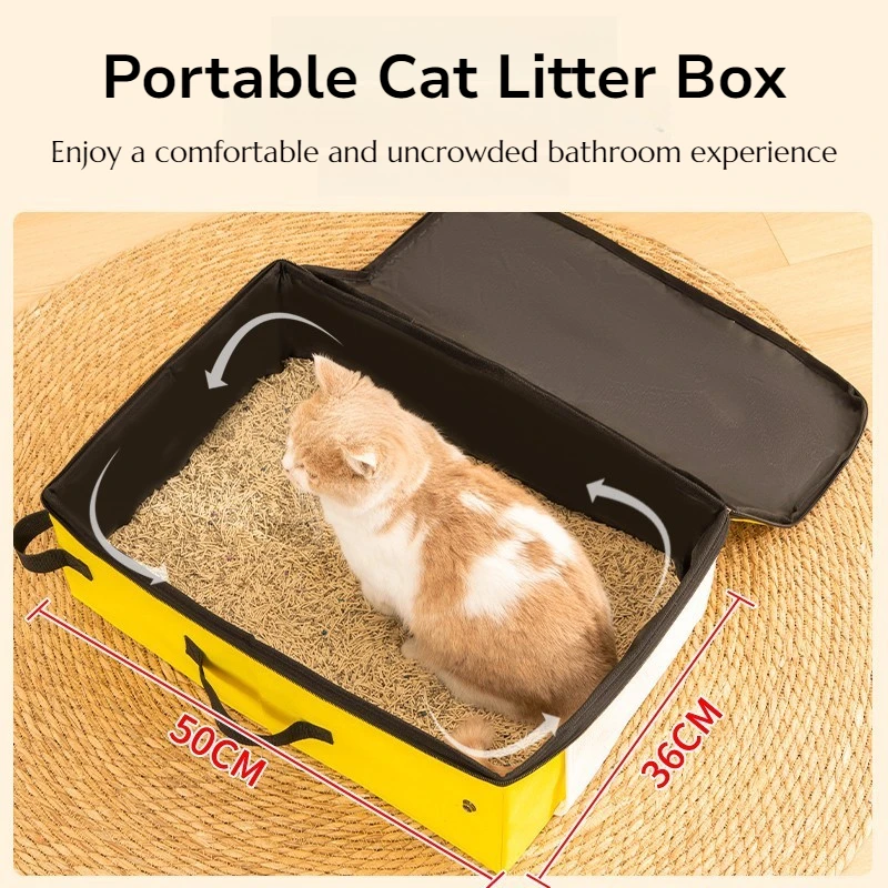 Caja de arena portátil plegable para gatos – Ideal para viajes