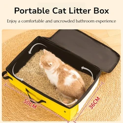Caja de arena portátil plegable para gatos – Ideal para viajes