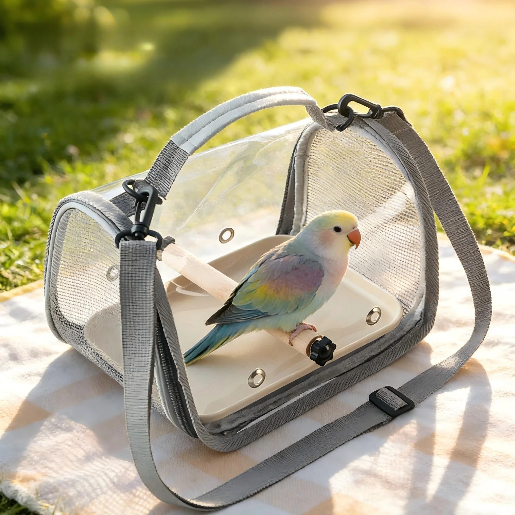 Bolsa de viaje portátil transpirable para pájaros y hámsteres - imagen 5