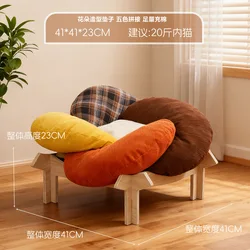 Cama de madera maciza 2 en 1 para gatos y perros – universal