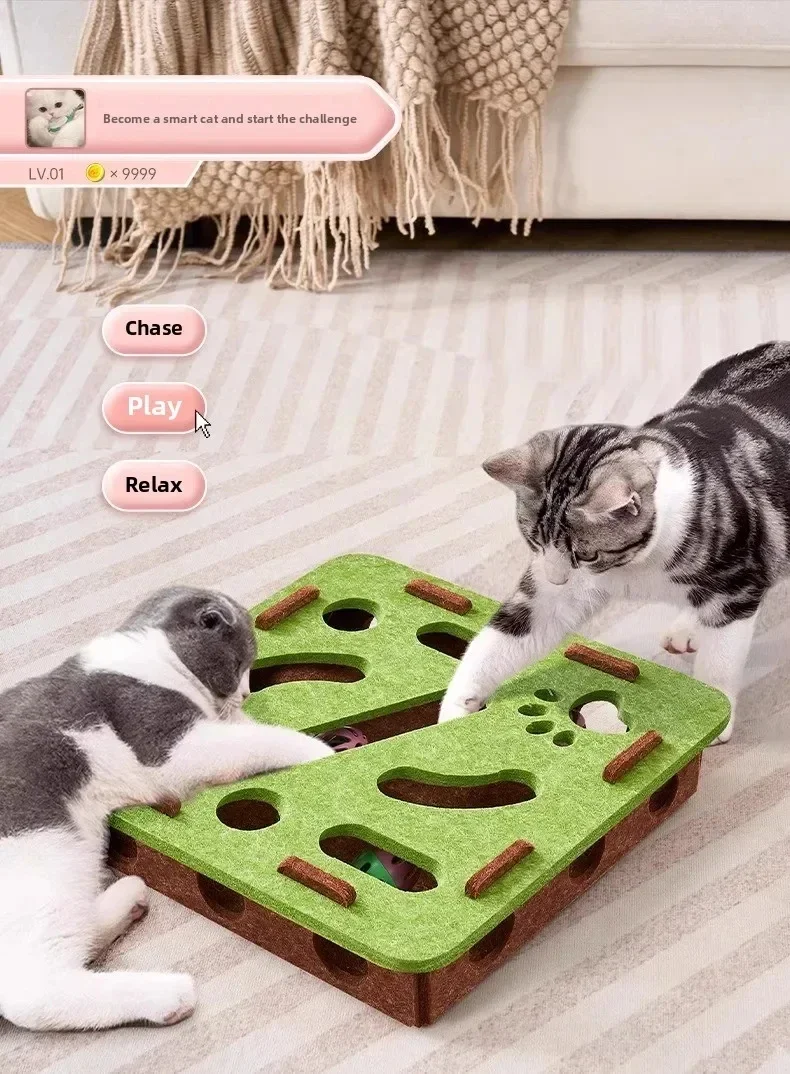 Juguete puzzle para gatos con diseño interactivo