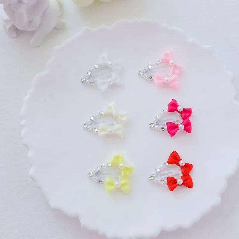 Pinzas para perro maltés diseño corazón perlas