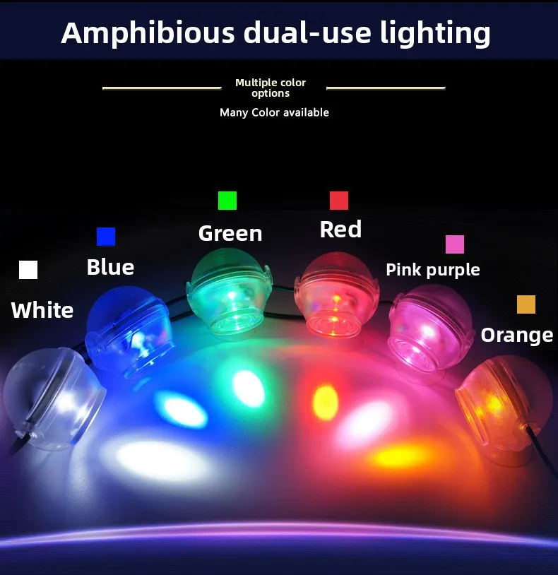 Luz LED RGB vista lateral