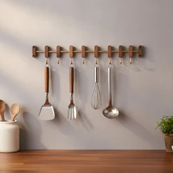 Perchero de Pared con Ganchos Deslizantes – Organizador para Bolsas y Abrigos