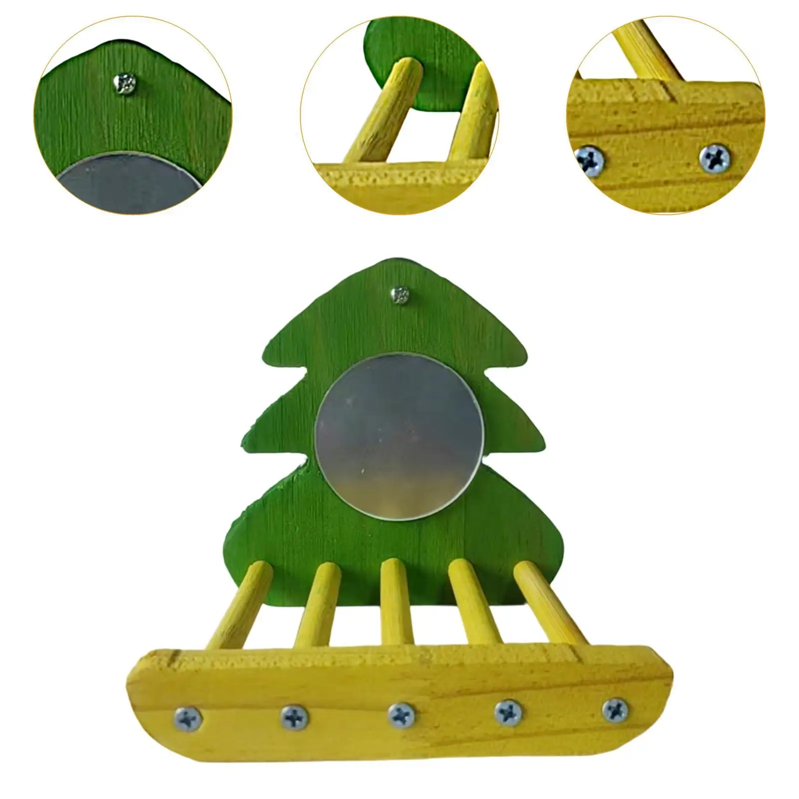 Percha para loros con espejo interactivo – Juguete y soporte para jaula - imagen 5
