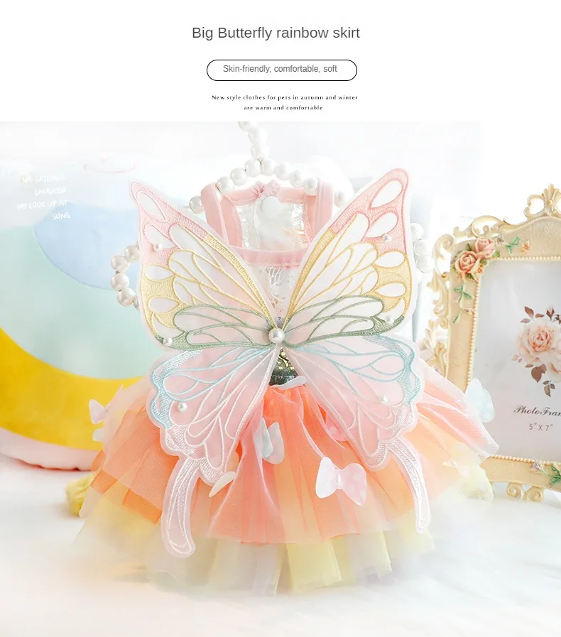Vestido de princesa para perro detalle