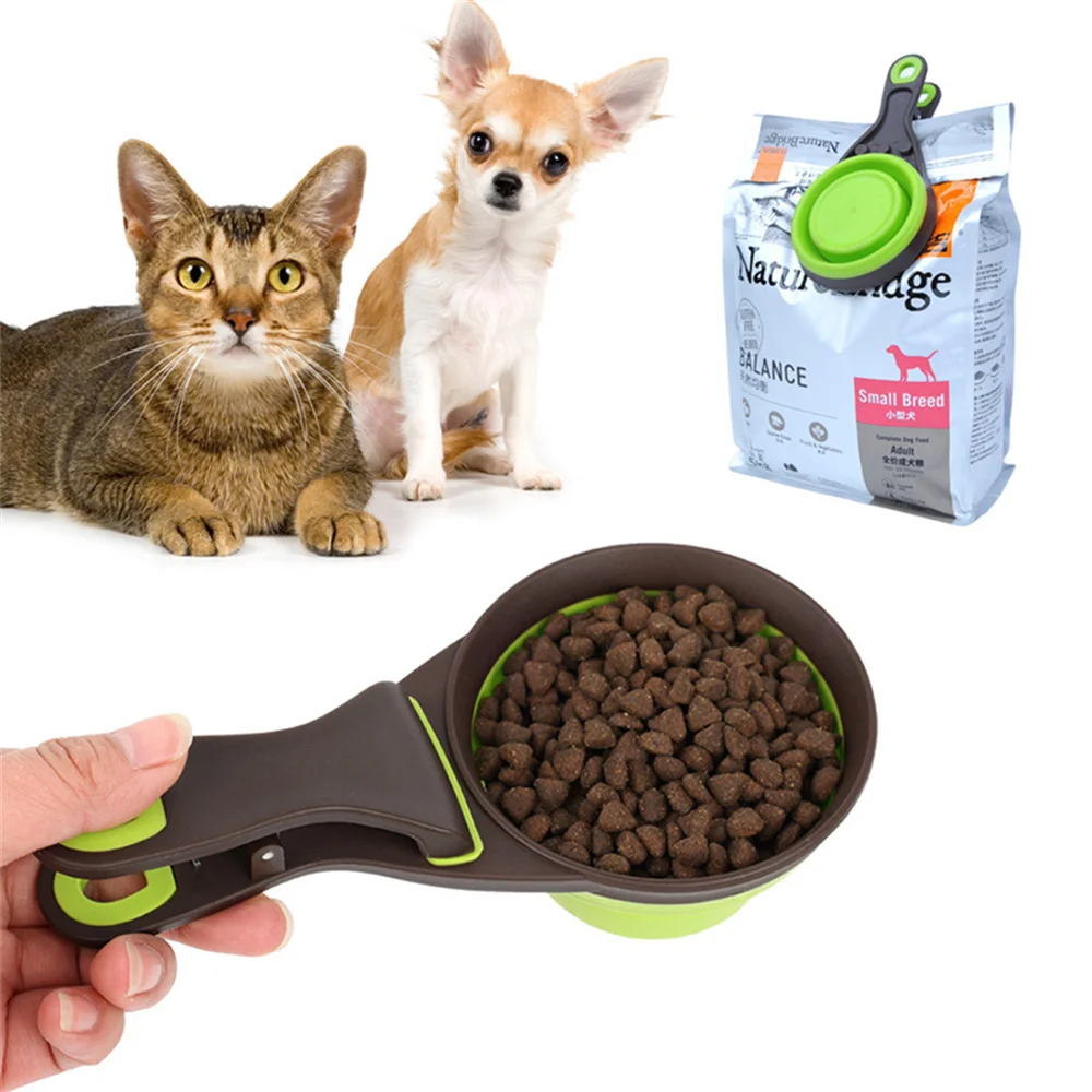 Tazón plegable con medidor para perros y gatos con cuchara incluida - imagen 4