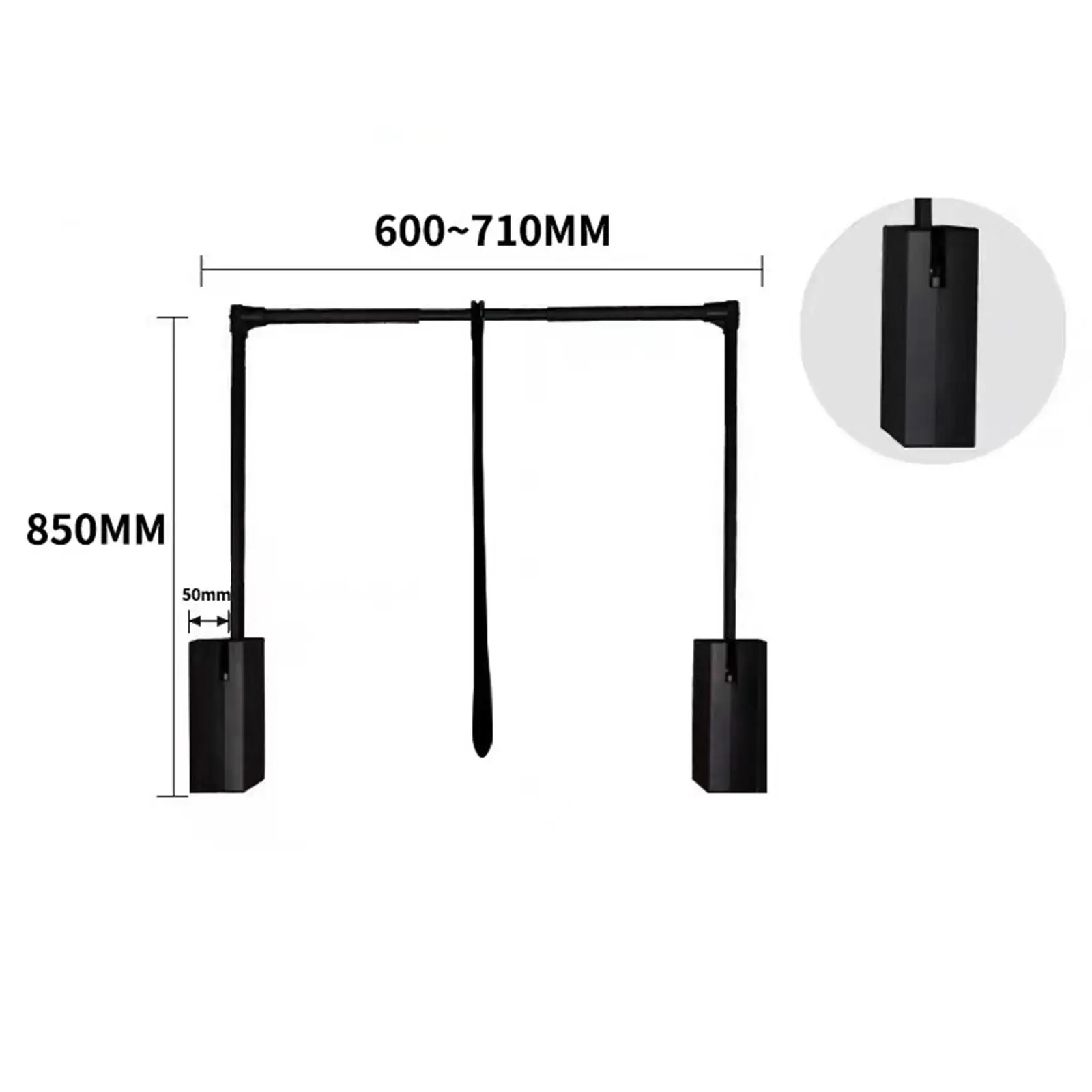 Barra organizadora ajustable para armario - Soporte para colgar ropa - imagen 4