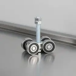 Ruedas para Puerta Corredera con 4 Rodillos – Kit de Mechanismo Deslizante