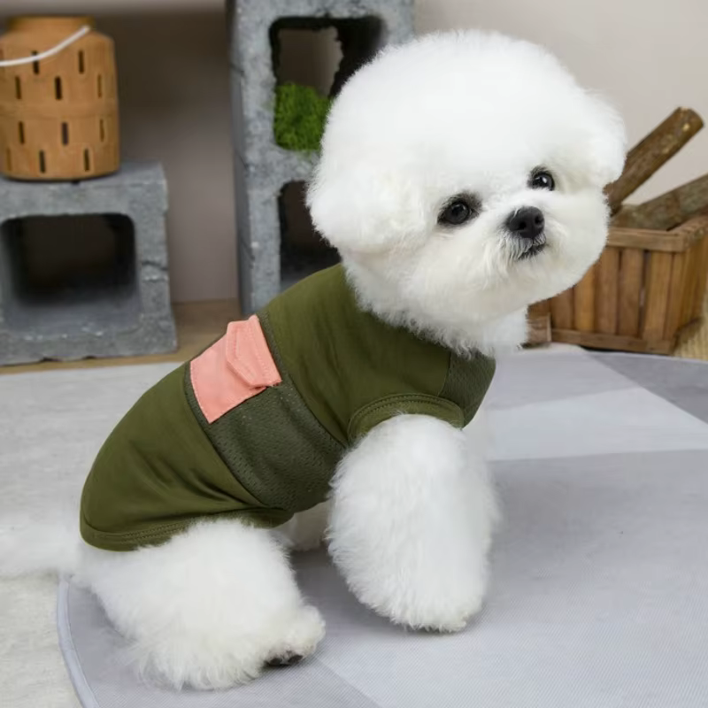 Chaleco de verano a rayas con anilla D para perros pequeños y gatos - imagen 5
