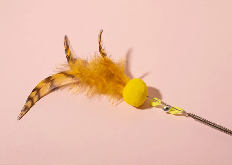 Varita de plumas para gatos lista para usar