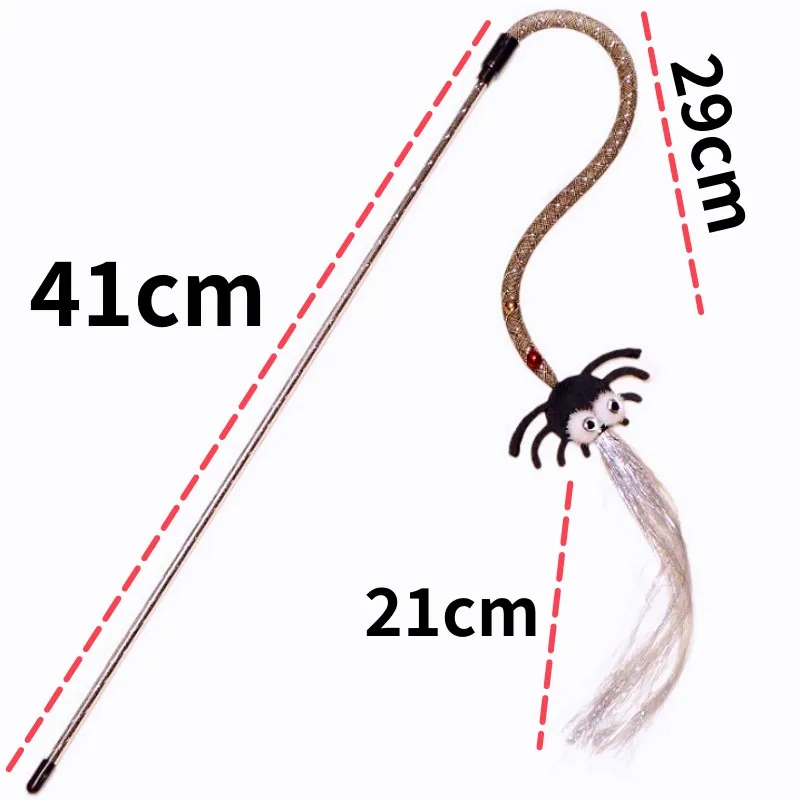 Juguete para gatos con plumas y varita mariposa