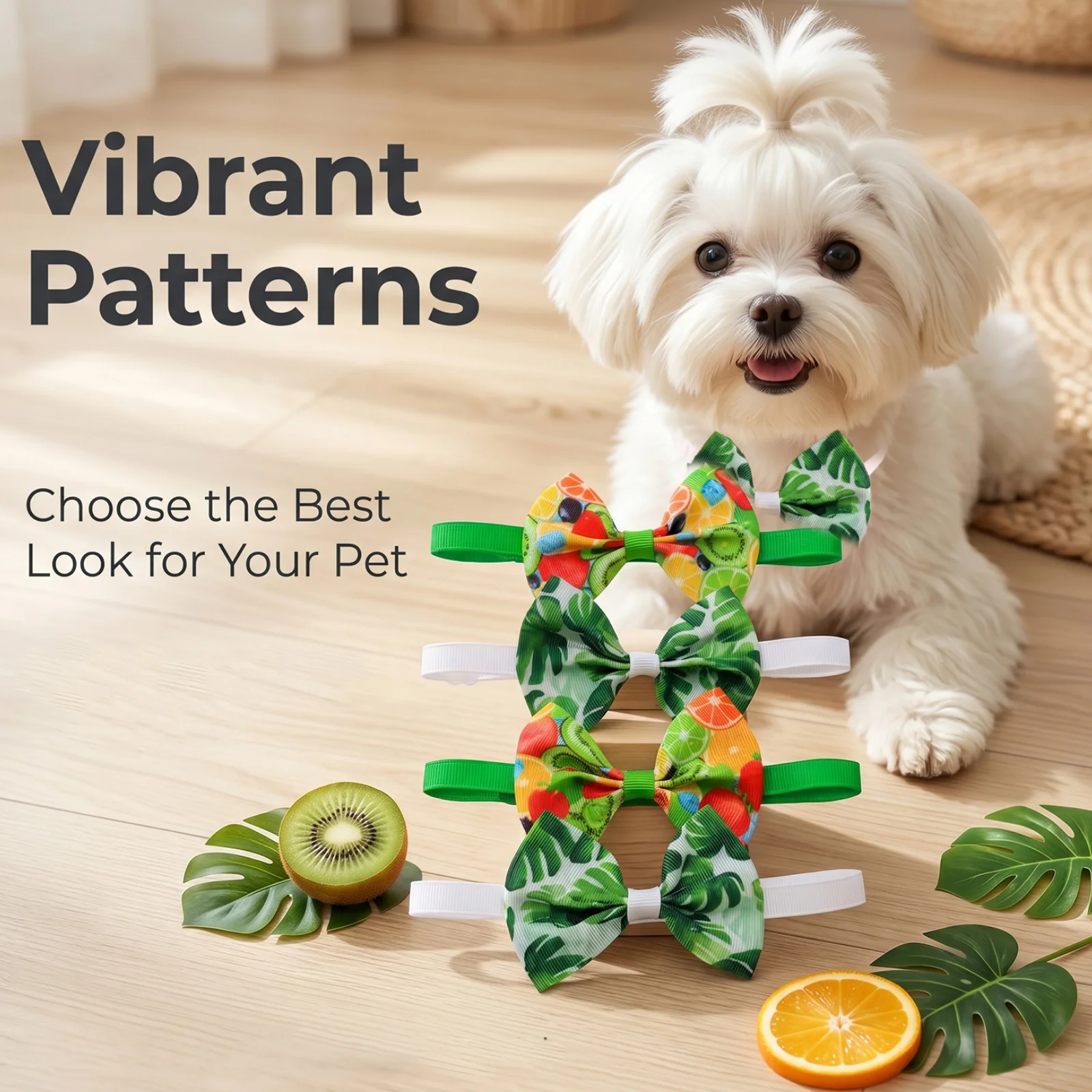 Lazos ajustables con frutas de verano para perros y gatos - imagen 2