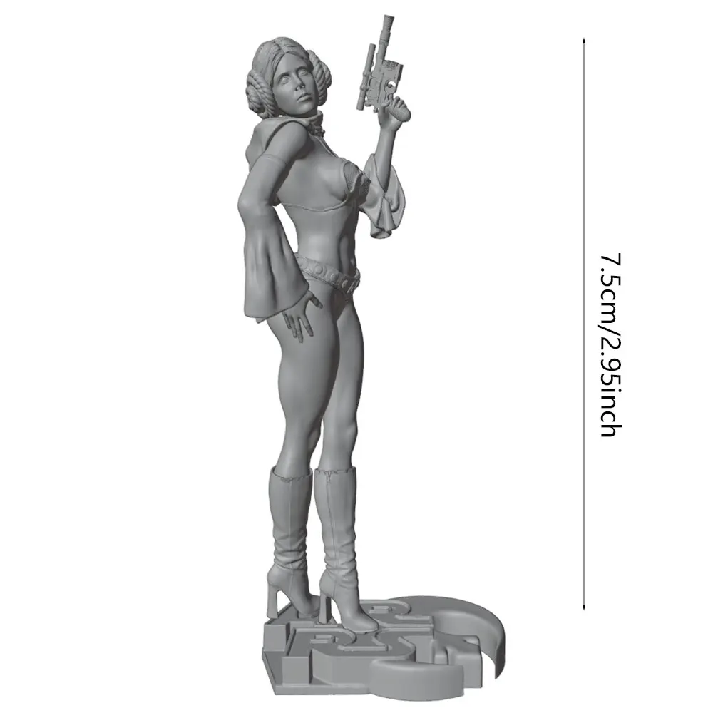 Figura frontal mostrando postura y detalles de la pistola