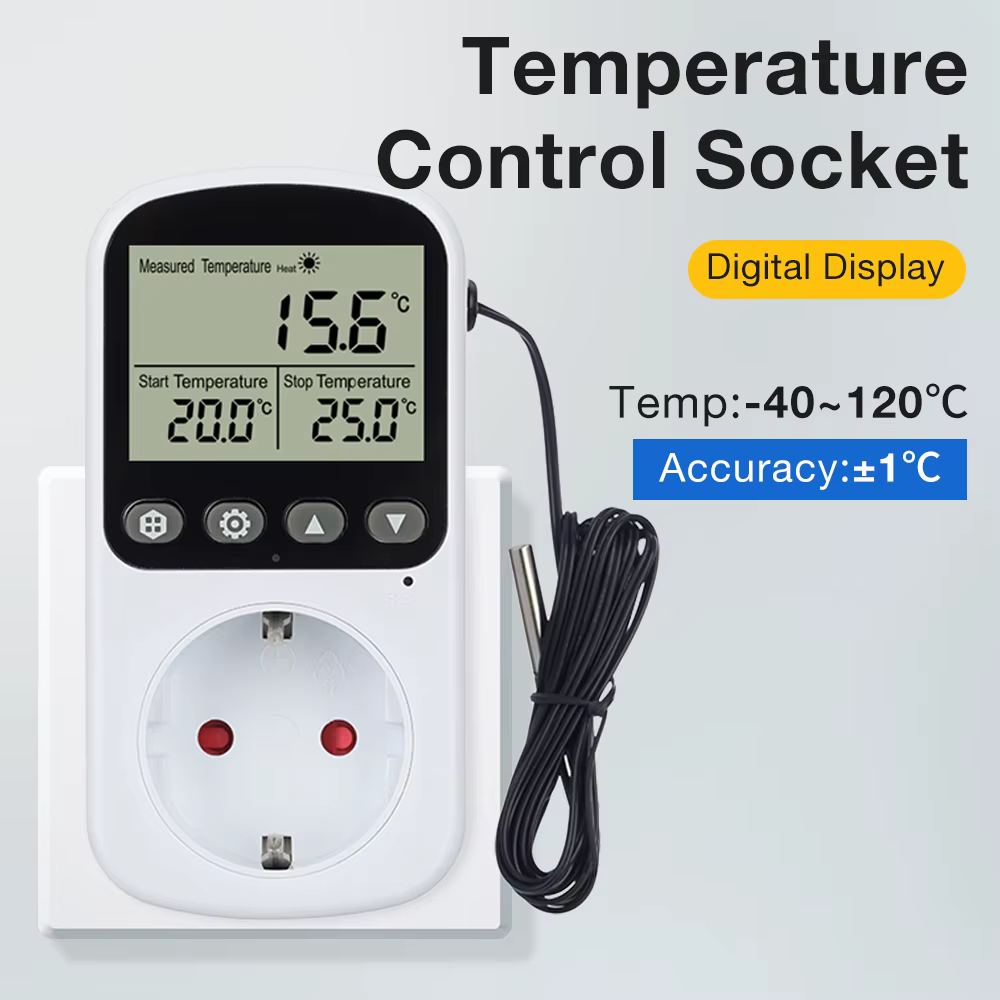 Termostato digital con pantalla y control de temperatura JUANJUAN