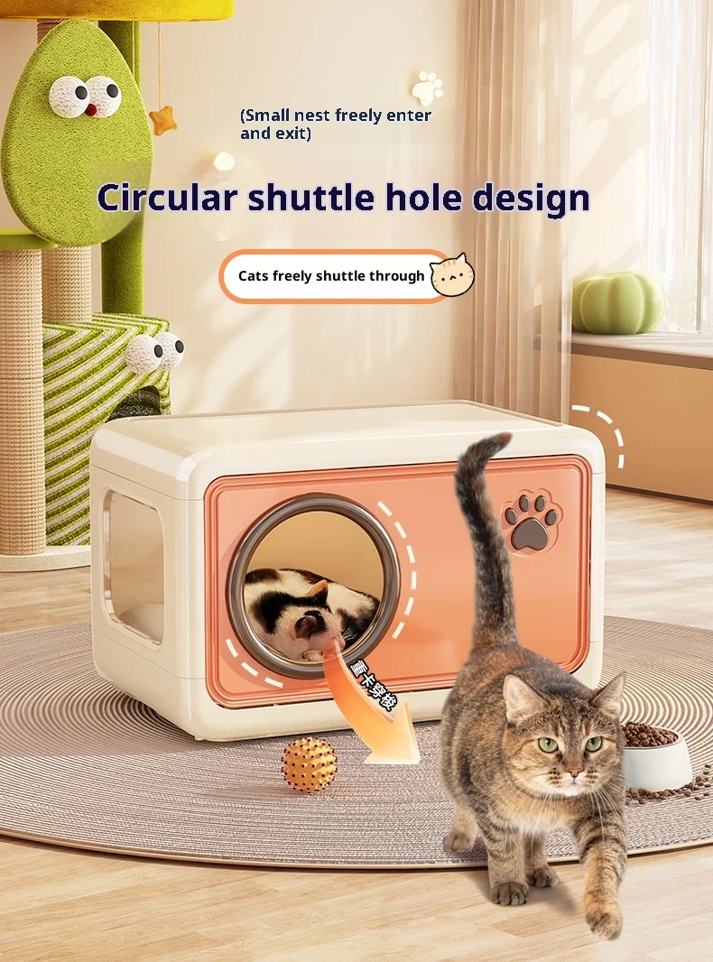 Casa para gatos en interior, ideal para sala de estar