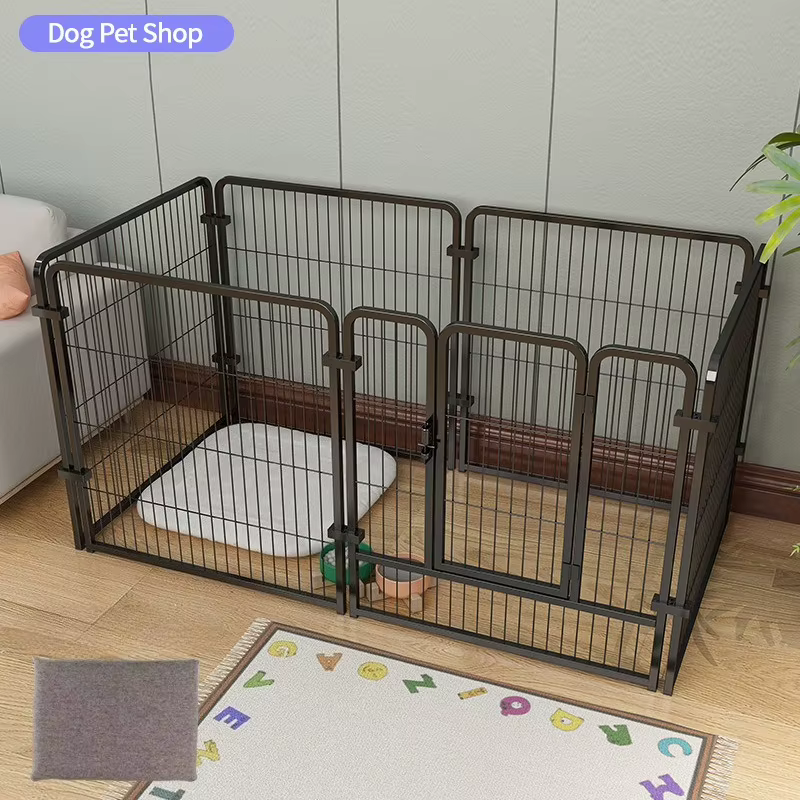 Corral Metálico Desmontable para Perros – Barrera Interior Enlazable - imagen 2