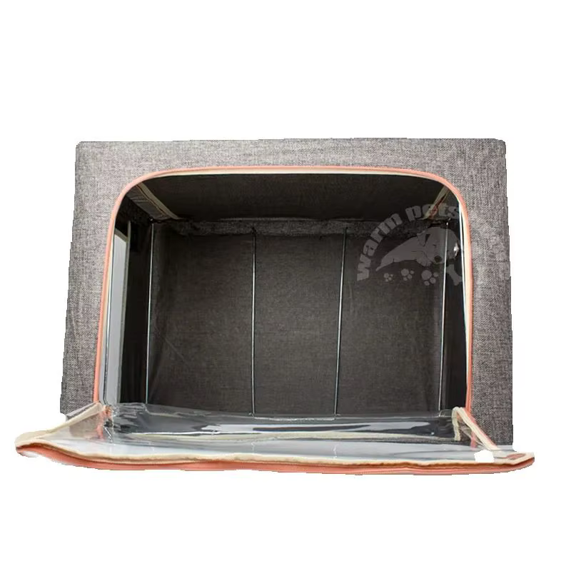 Jaula plegable para gatos y perros – Caja veterinaria de lino 60×42 cm