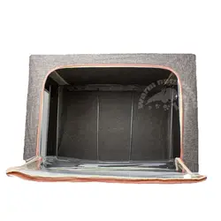Jaula plegable para gatos y perros – Caja veterinaria de lino 60×42 cm