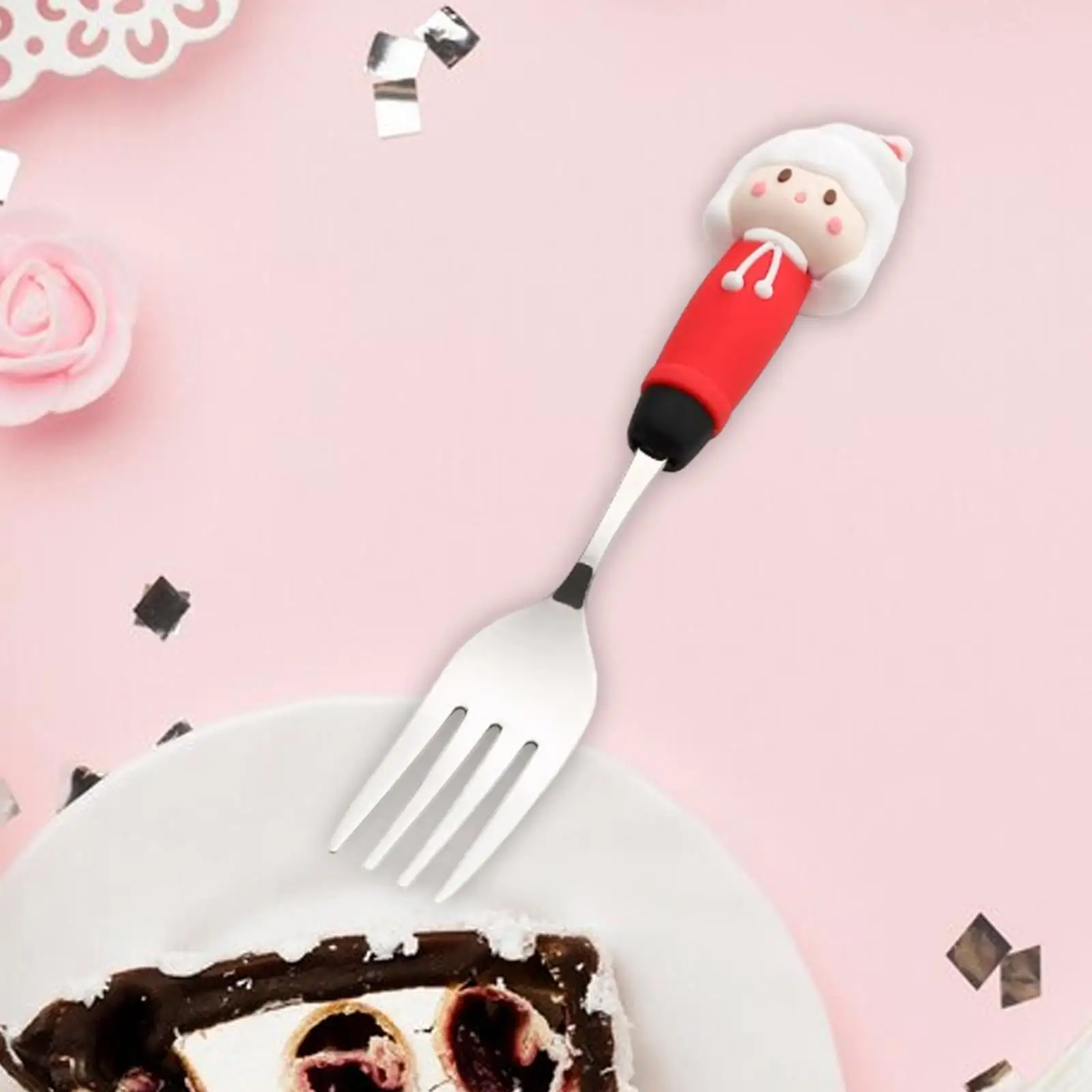 Juego de Cubiertos Navideños de Acero Inoxidable – Vajilla Elegante para Postre - imagen 5