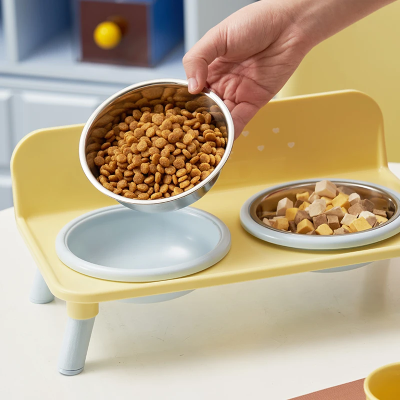 Tazón elevado anti-salpicaduras con soporte cuello para gatos y perros - imagen 2