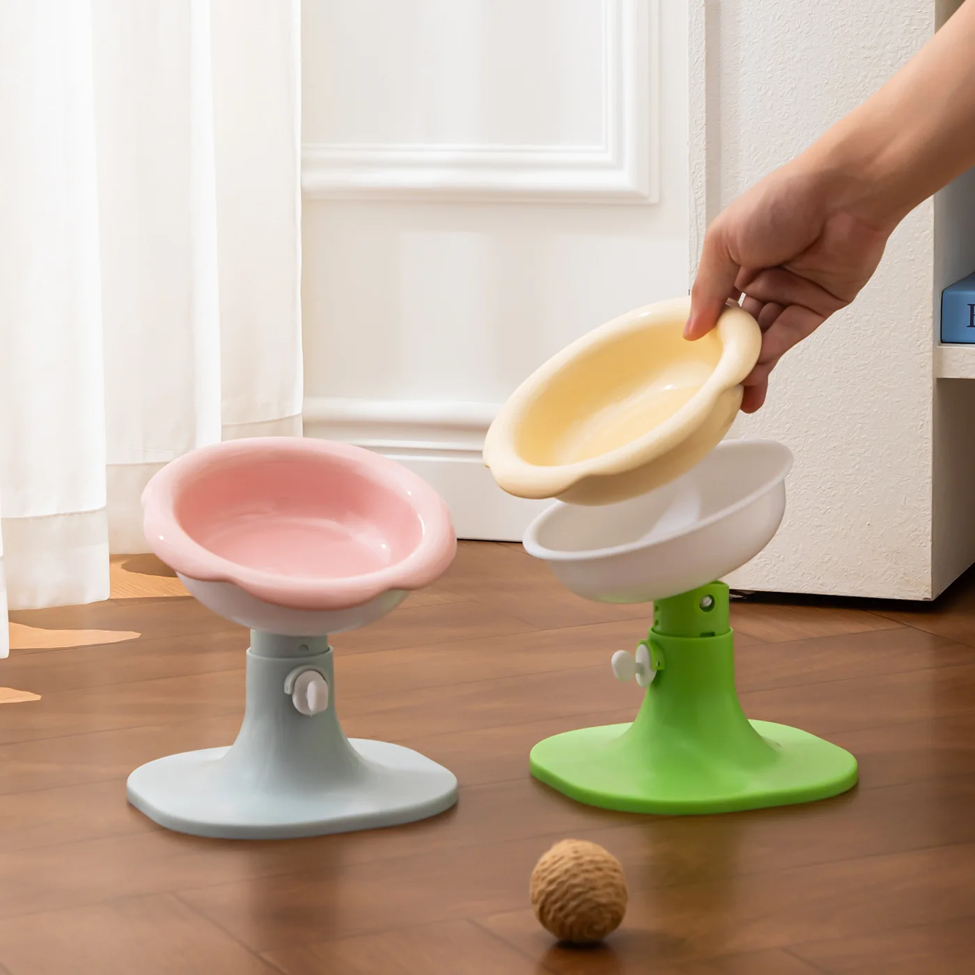 Comedero Elevado de Cerámica Ajustable para Gatos y Perros – Antibarba - imagen 5