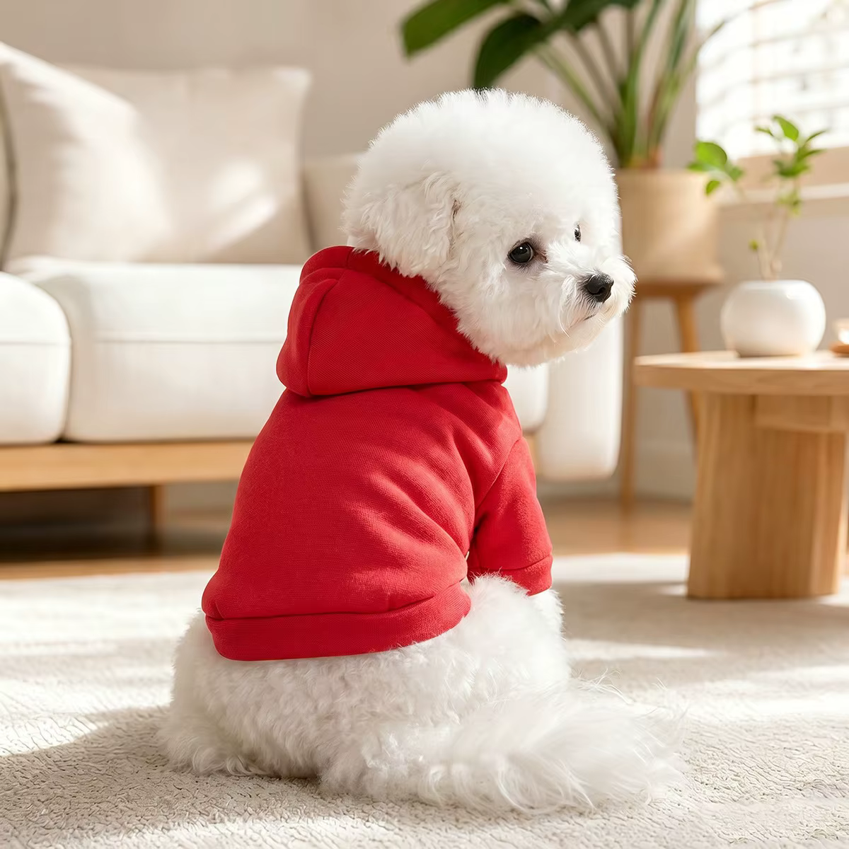 Sudadera cálida con capucha para perros pequeños ABQP