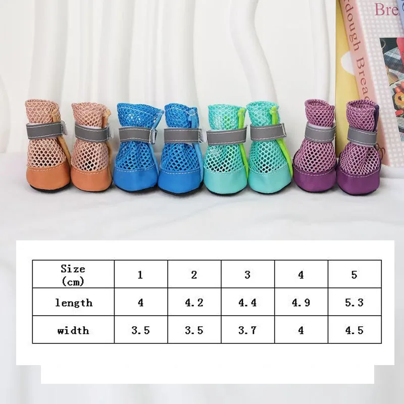 Zapatos de malla reflectante para perros