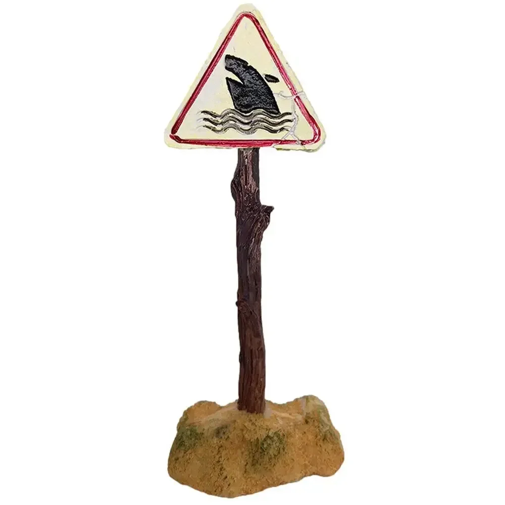 Adorno de resina con forma de letrero de tiburón