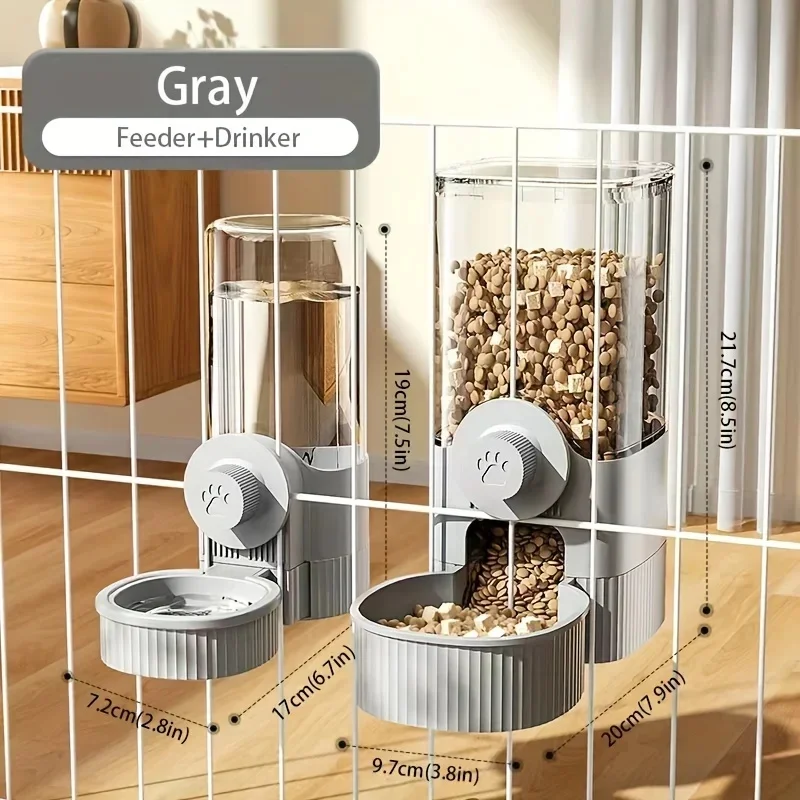 Dispensador Automatico de Comida y Agua por Gravedad Gatos Conejos - imagen 2