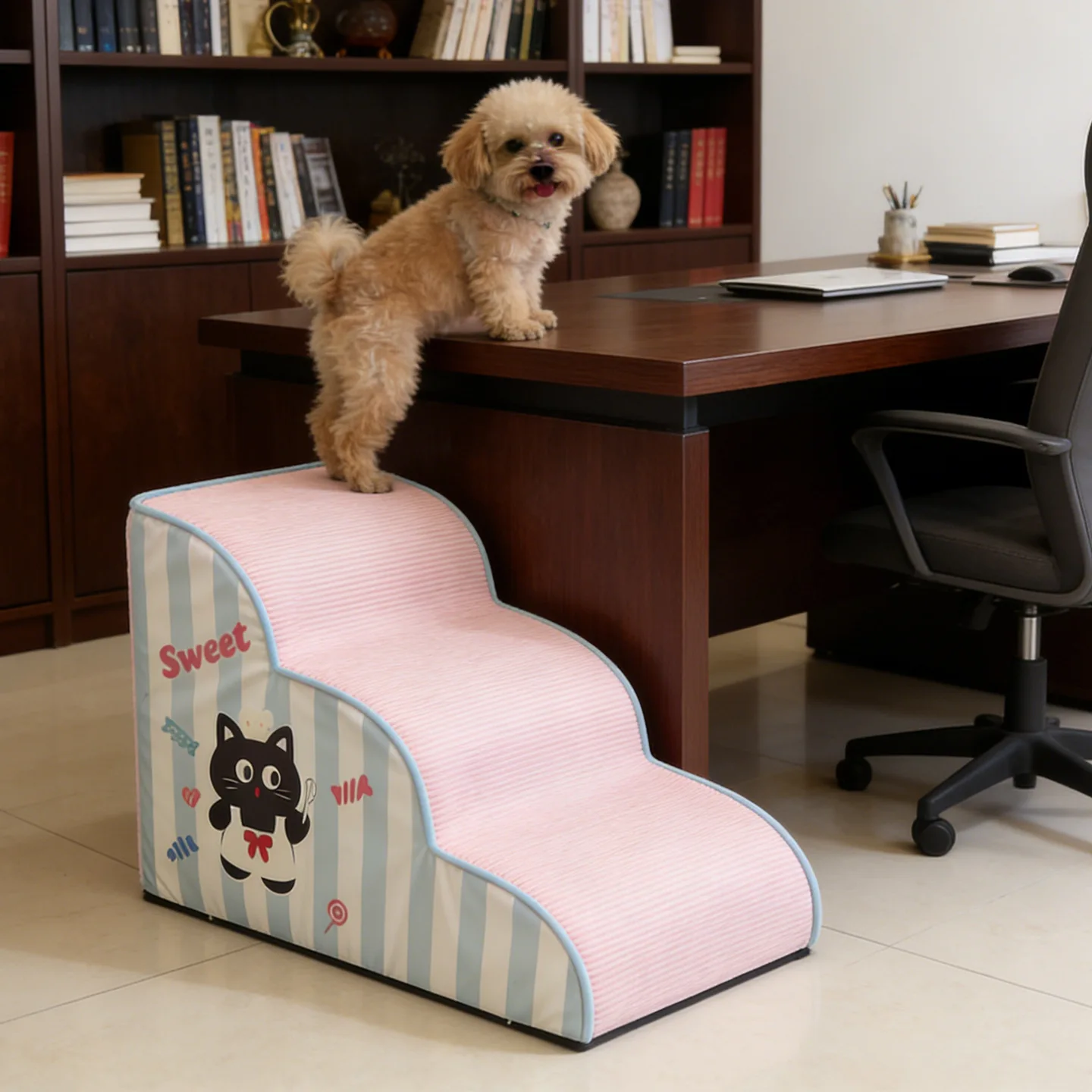Rampa para gatos plegada para almacenamiento