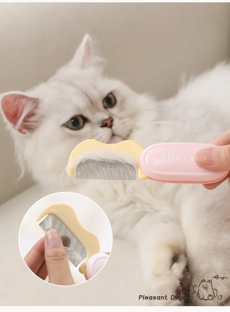Uso del cepillo para gatos sobre pelo medio