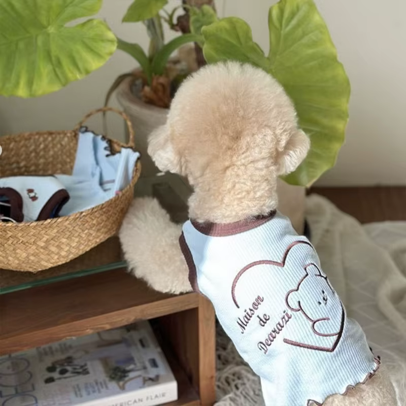 Camiseta verano ligera y transpirable para perros y gatos, algodón - imagen 5