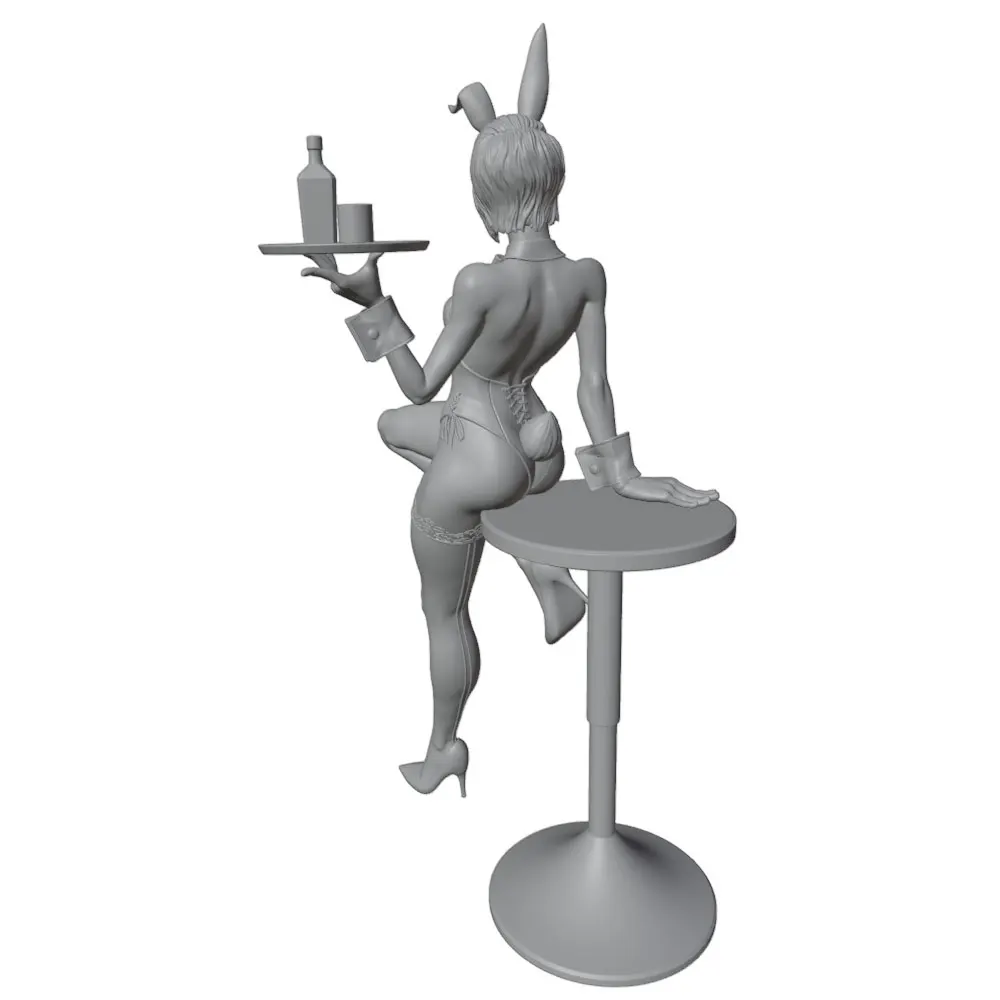 Figura de resina conejita anime 1/24 – Kit DIY sin pintar 75 mm para colección - imagen 5