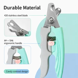 Cortauñas para gatos y perros con cuchilla inox y protector seguridad