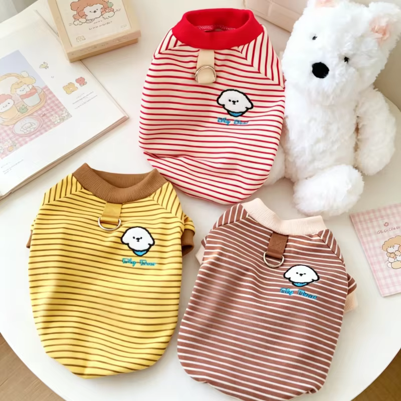 Camiseta de rayas para perros y gatos – Tejido suave - imagen 3