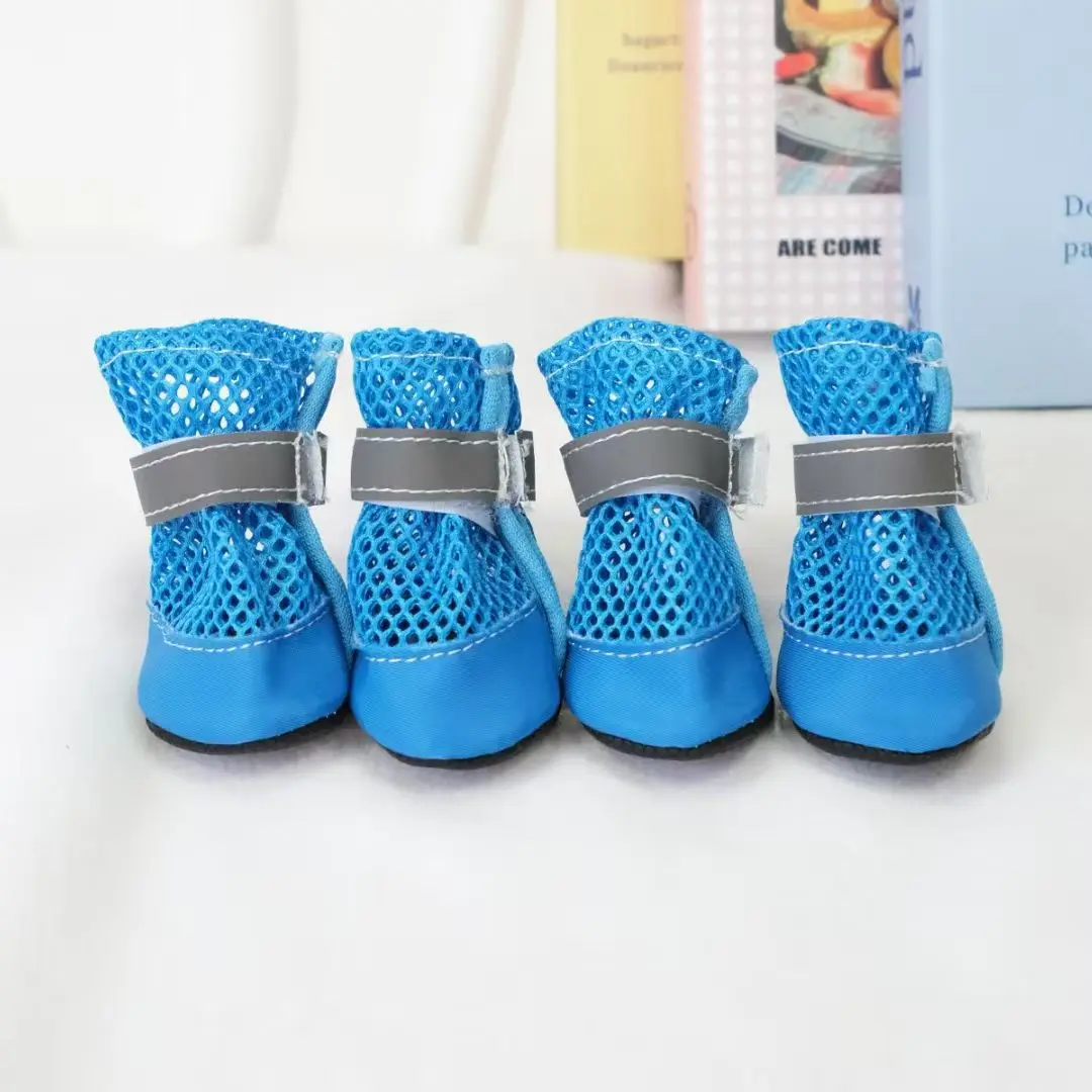 Botas zapatos verano transpirables de malla reflectantes para perros - imagen 3