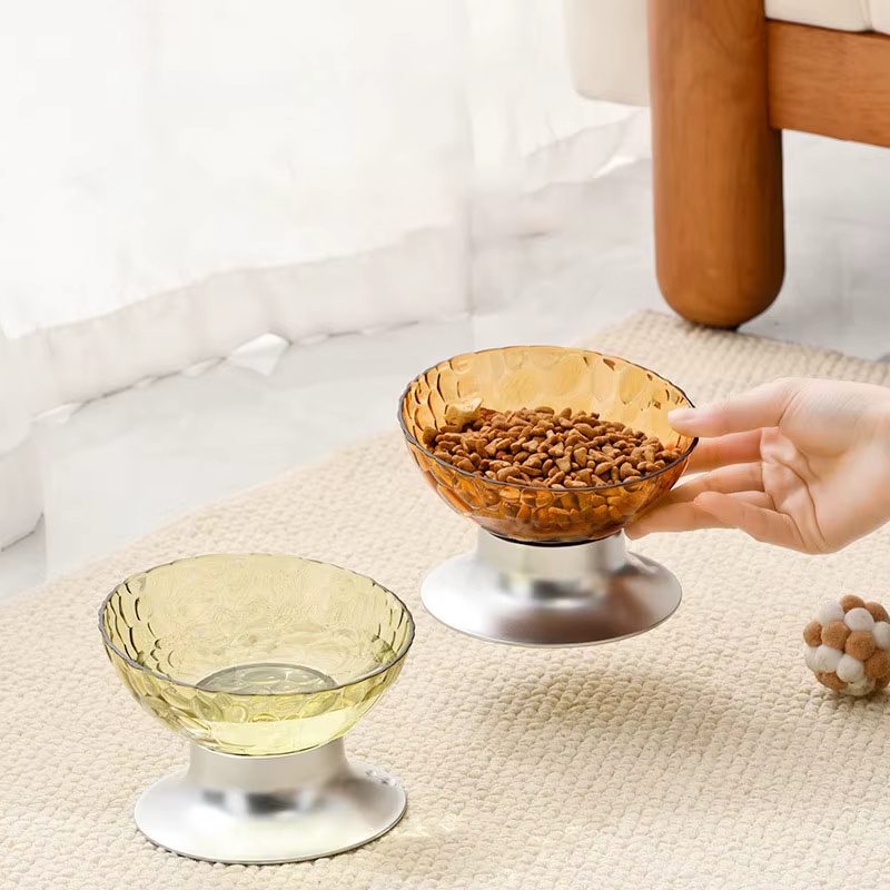 Comedero elevado e inclinado de acero inoxidable para gatos y perros - imagen 2