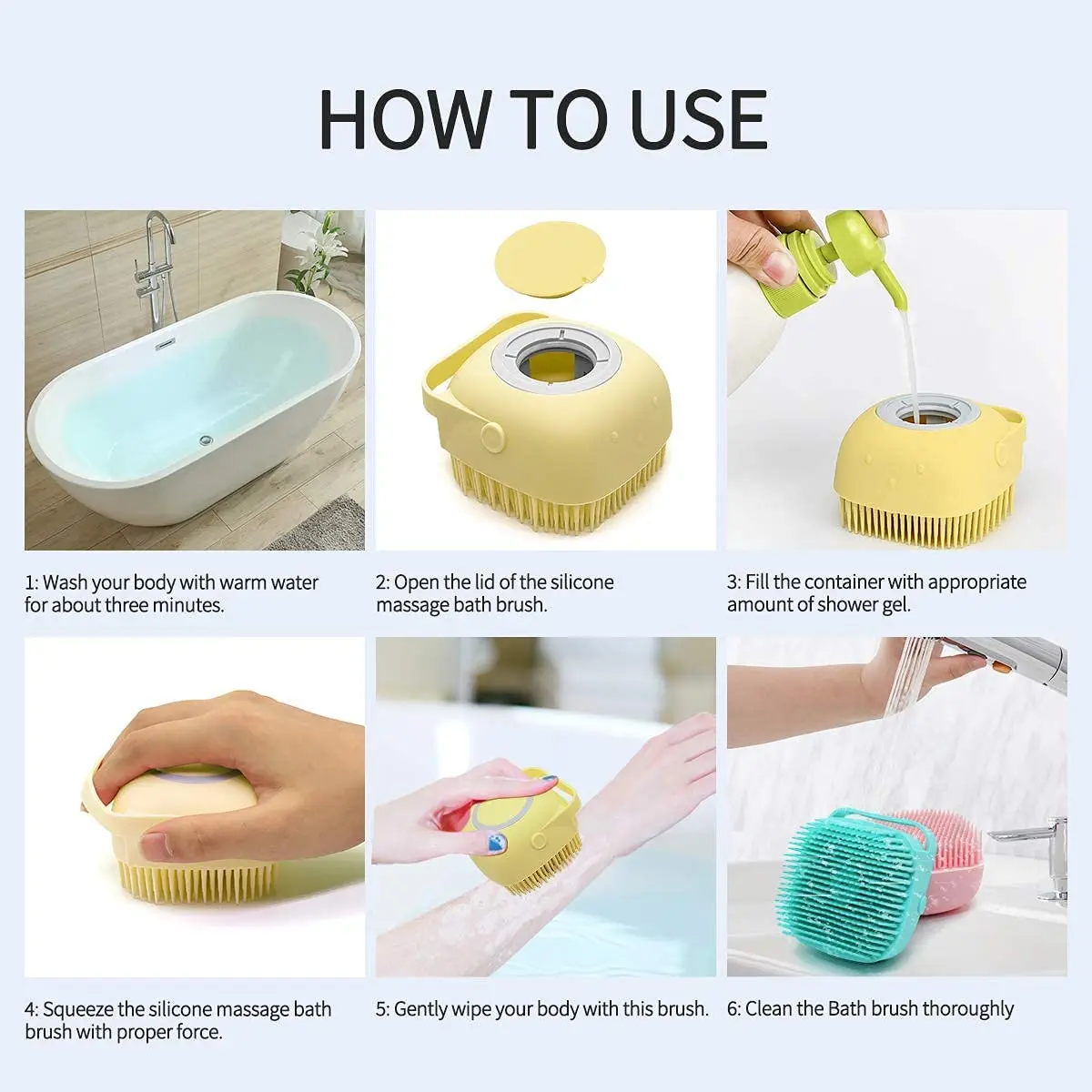 Mascota siendo bañada con el cepillo