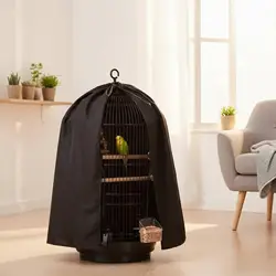 Funda Redonda Impermeable para Jaulas de Aves – Lavable