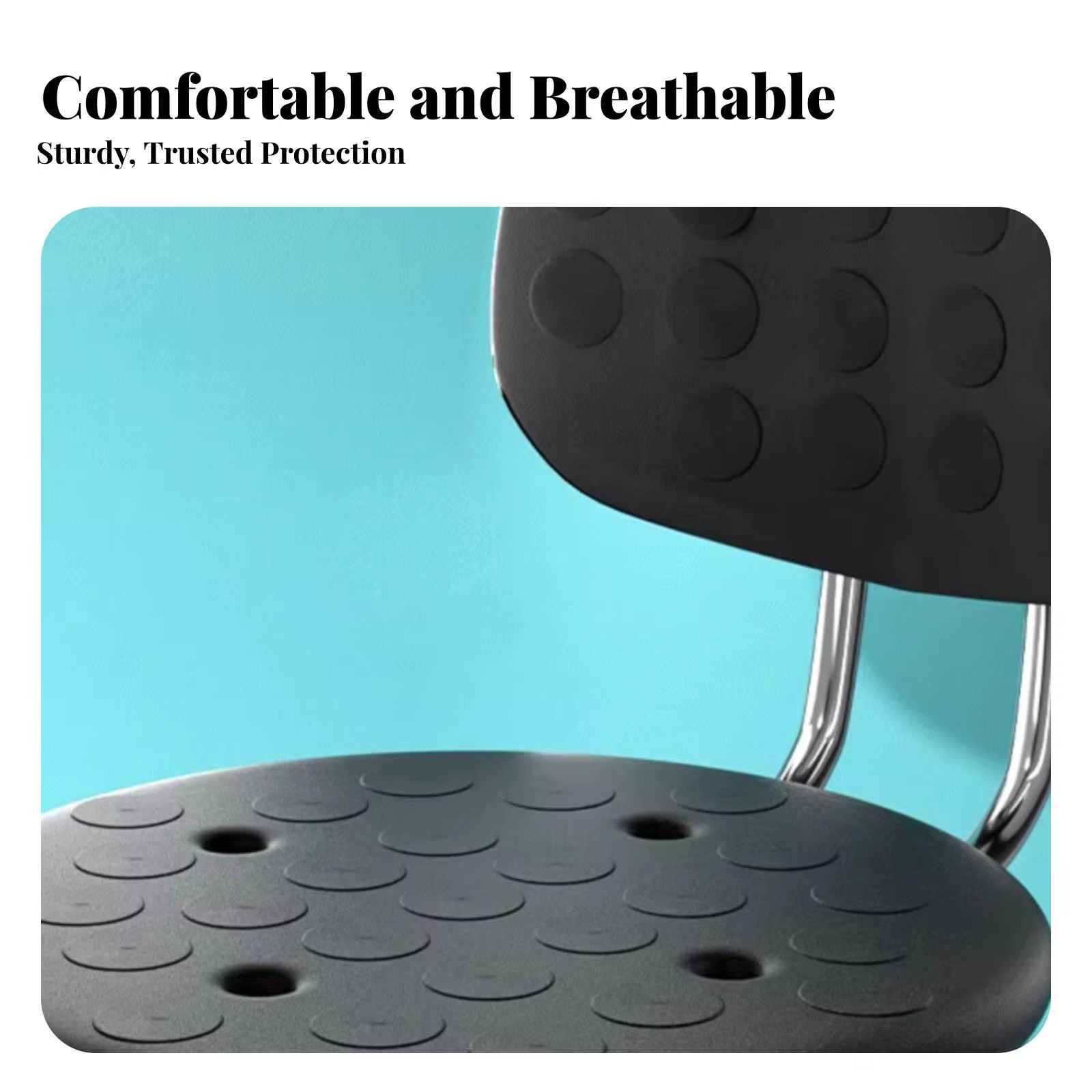 Silla de Laboratorio Giratoria con Ruedas – Asiento Ajustable Anti-PU - imagen 4