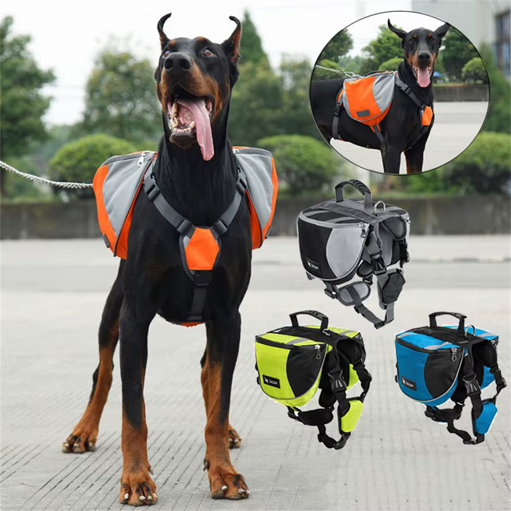 Mochila transporte perros con arnés reflectante – Correas ajustables para exteriores - imagen 2