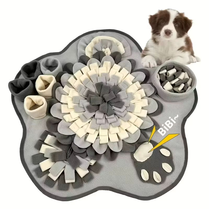 Alfombra olfativa flor para perros: rompecabezas y comida lenta
