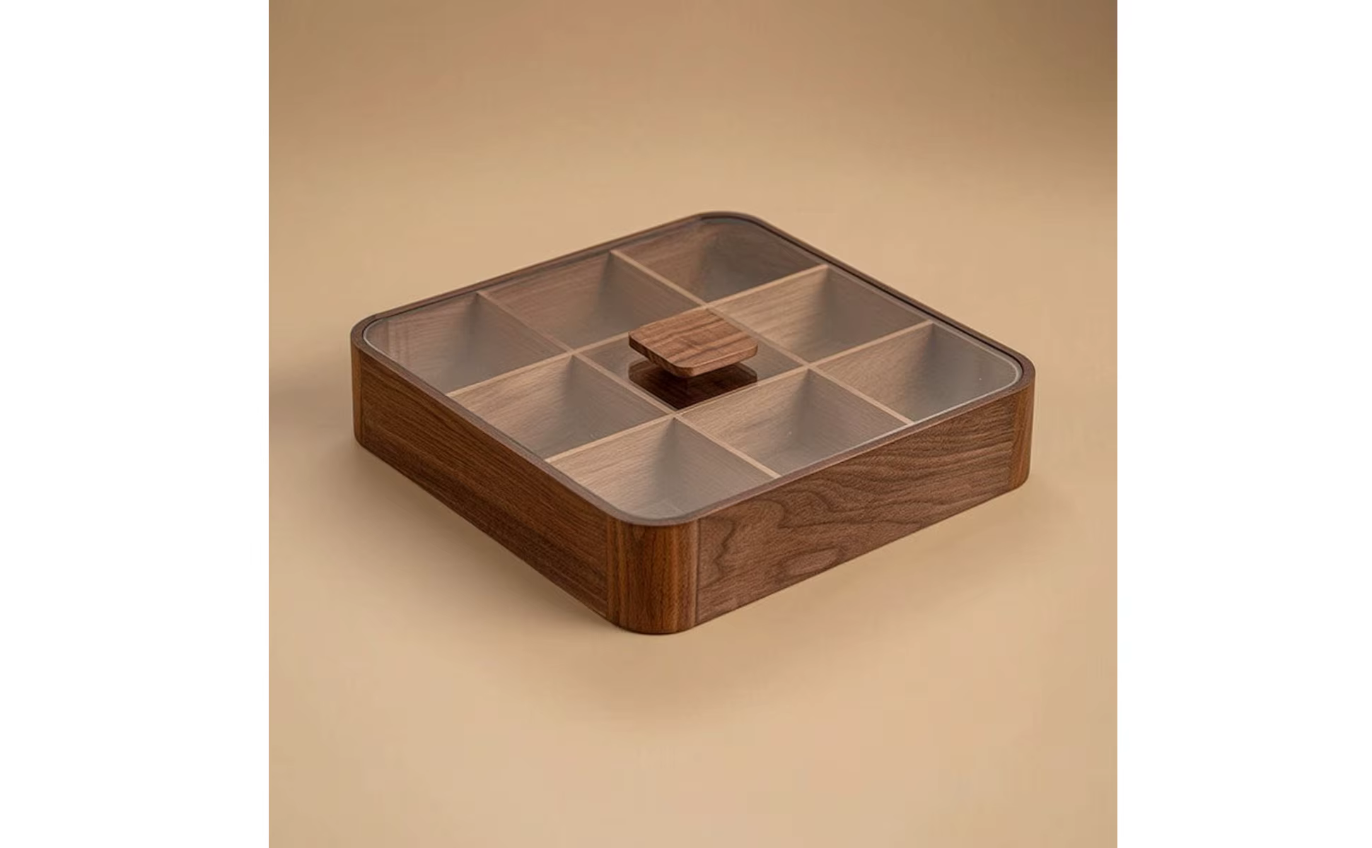Organizador de té con compartimentos internos