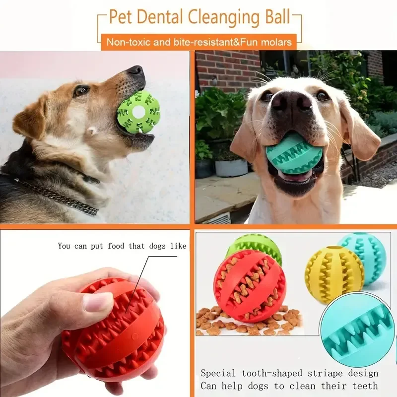 Pelota para limpiar dientes de perros con textura rugosa
