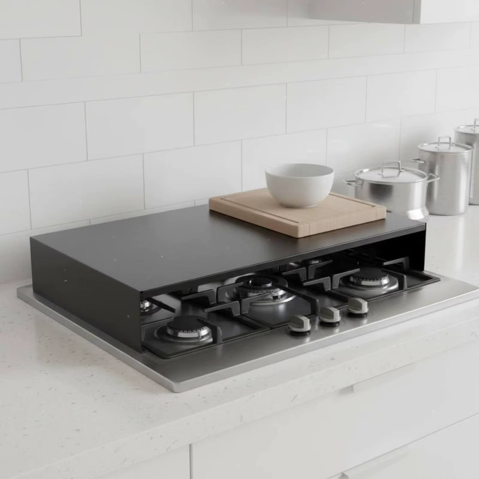 Organizador encimera acero inoxidable para cocina – Soporte estufa gas - imagen 5