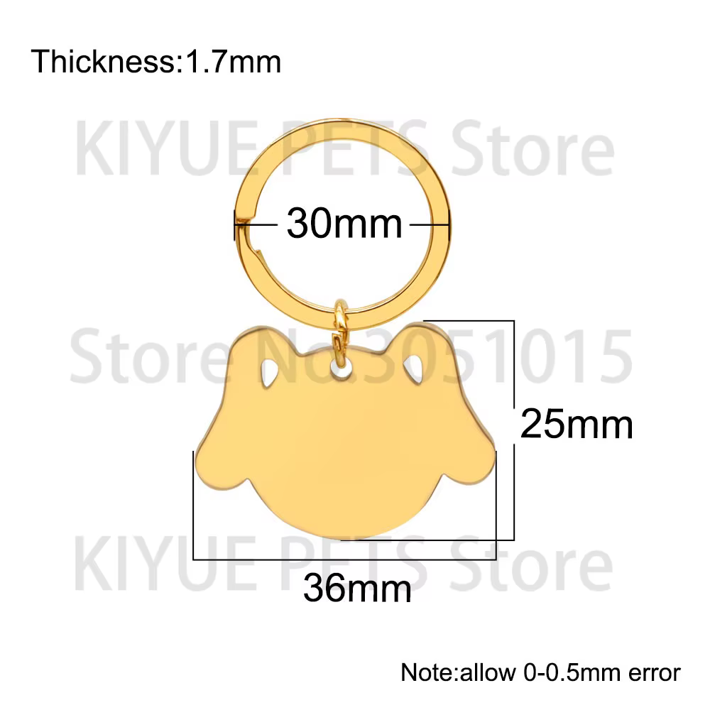 Placa identificación perro y gato – Personalizable acero inox en forma de perrito - imagen 2
