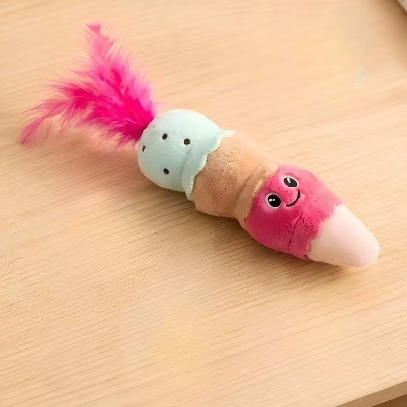 Juguete Peluche con Plumas y Crinkle para Gatos – Resistente a Mordidas - imagen 5