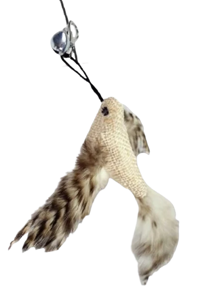Varita de plumas naturales para gato